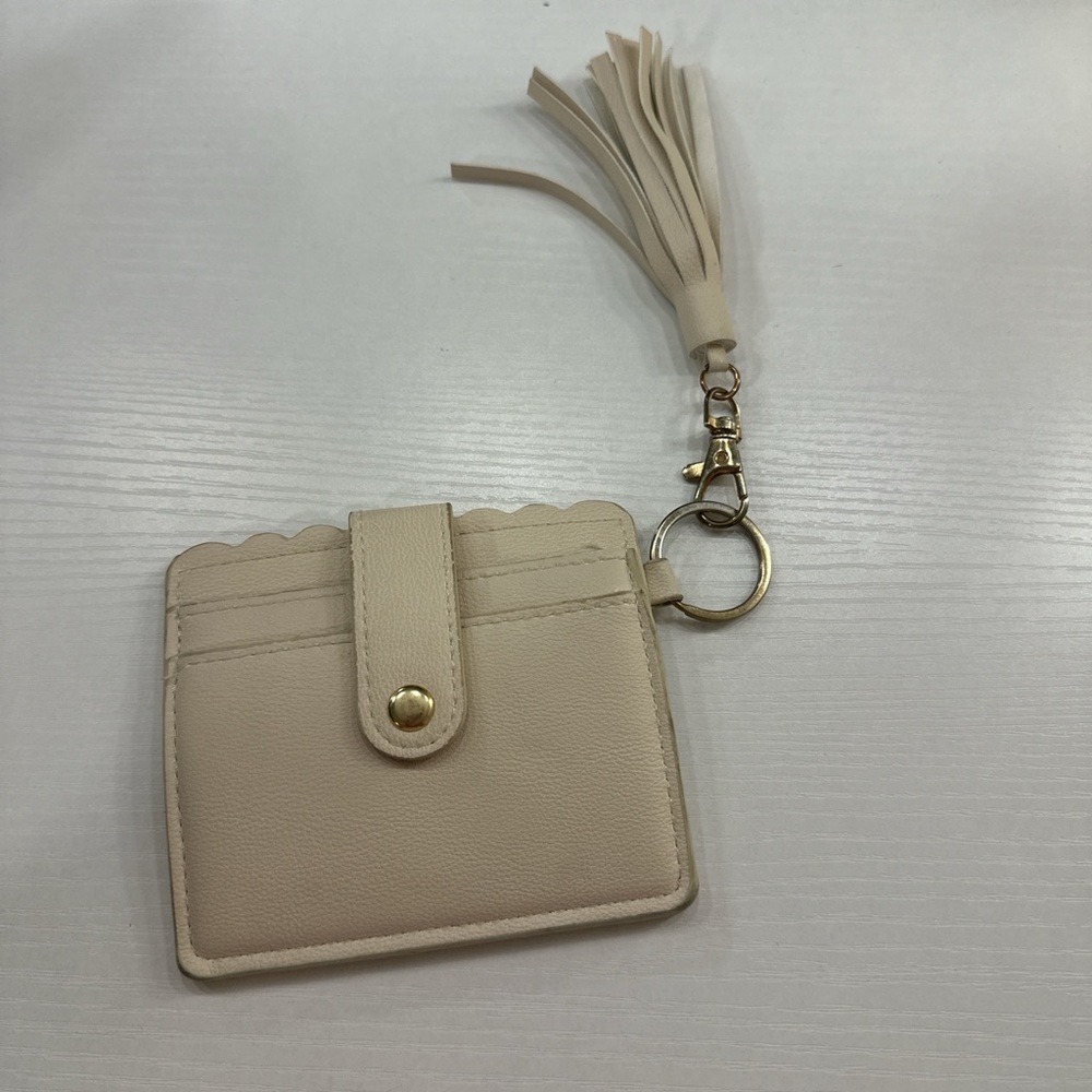 Elegant Cream Card Holder with Tassel